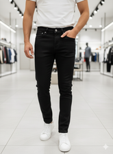 DIO R ELEGANT BLACK  DENIM WITH EMBELLISHMENTS SLIM FIT JEANS